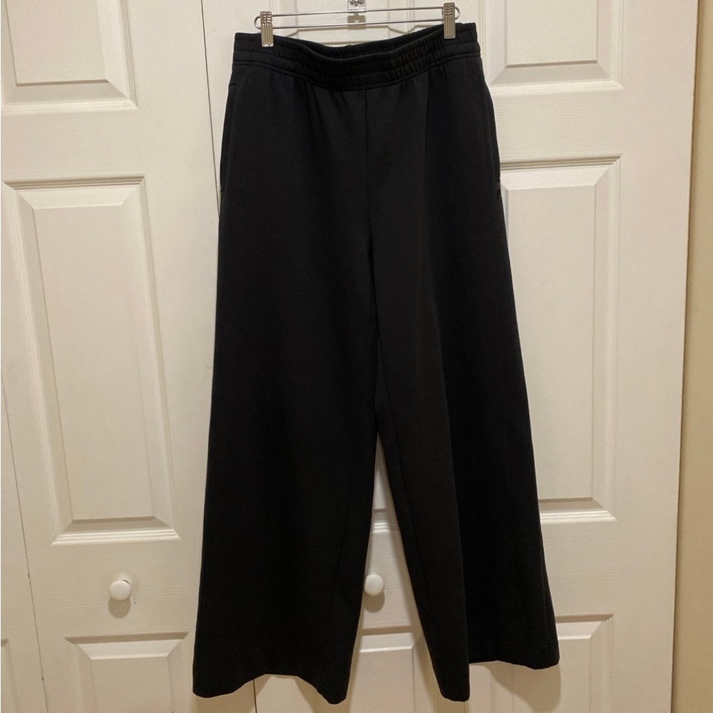 Fabletics Black Downtown Wide Leg Sweatpants